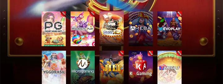 ค่ายเกมชั้นนำ PG Pragmatic Play Ameba Evoplay Yggdrasil Microgaming